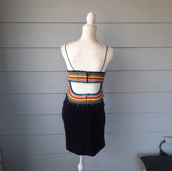 alice + olivia Loralee Embroidered Fitted Minidress - Picture 7 of 8